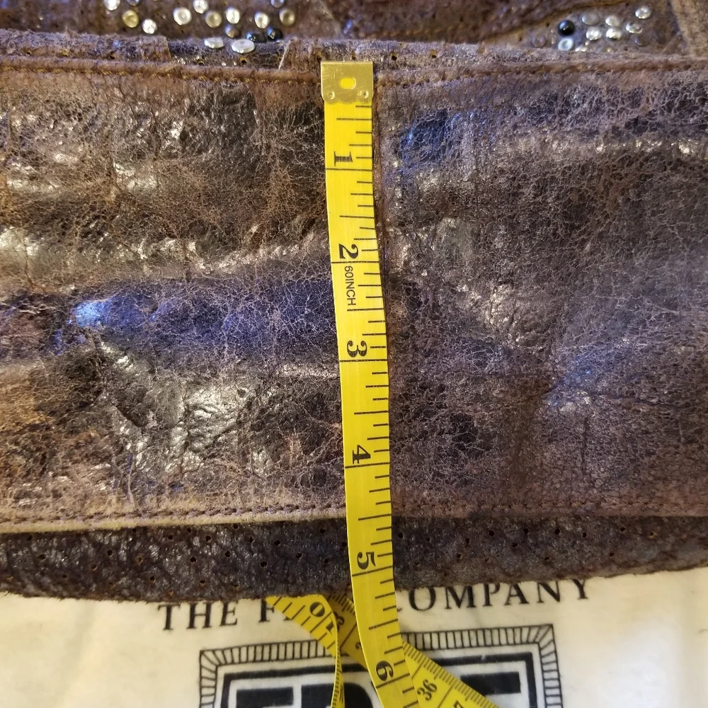 Frye Deborah Studded Star Distressed Handbag - Picture 13 of 16